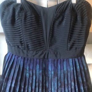 Silence + Noise pleated sleeveless high slit gown